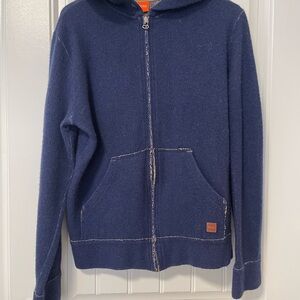 Boss Navy Zip-Up Sweater